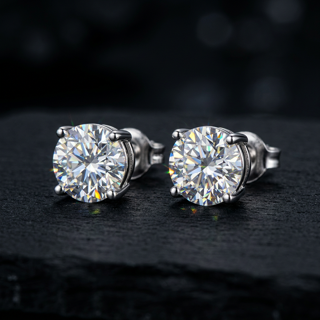 Moissanite Stud Earrings